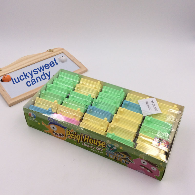 Cartoon house candy with sticker