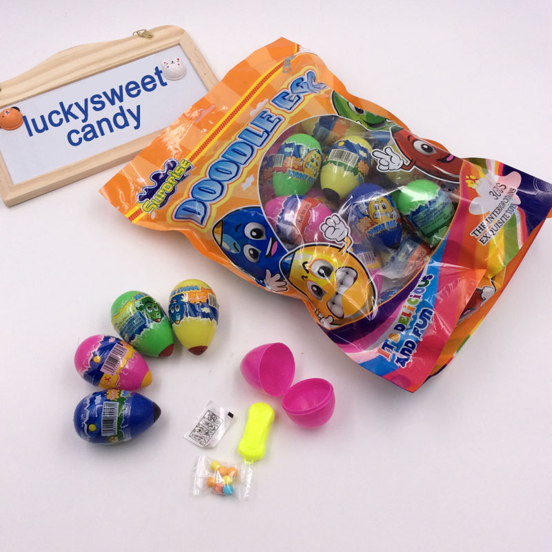 Dooding egg with candy and toy