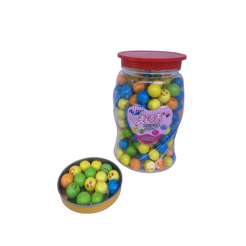 emoticon bubble gum in jar