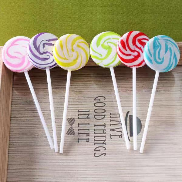 rainbow color lollipop hard candy