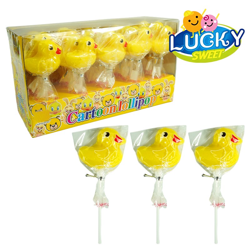 Duck cartoon lollipop candy