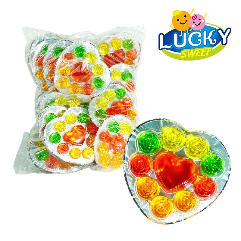 35g heart jelly candy bag packing
