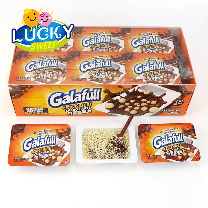 Galafull with crispy rice chocolate cup