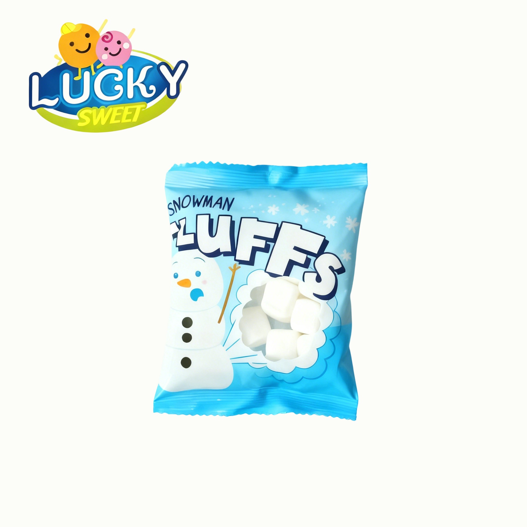 snowman marshmallow bag packing