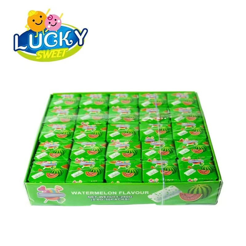 Watermelon bubble gum box packing