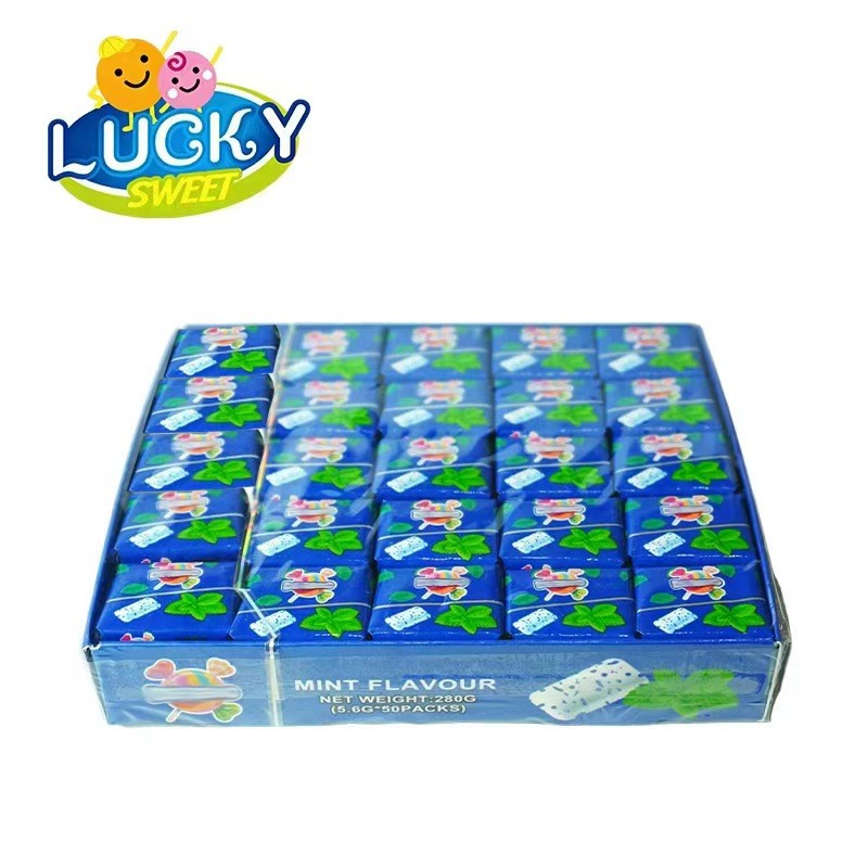 mint bubble gum box packing