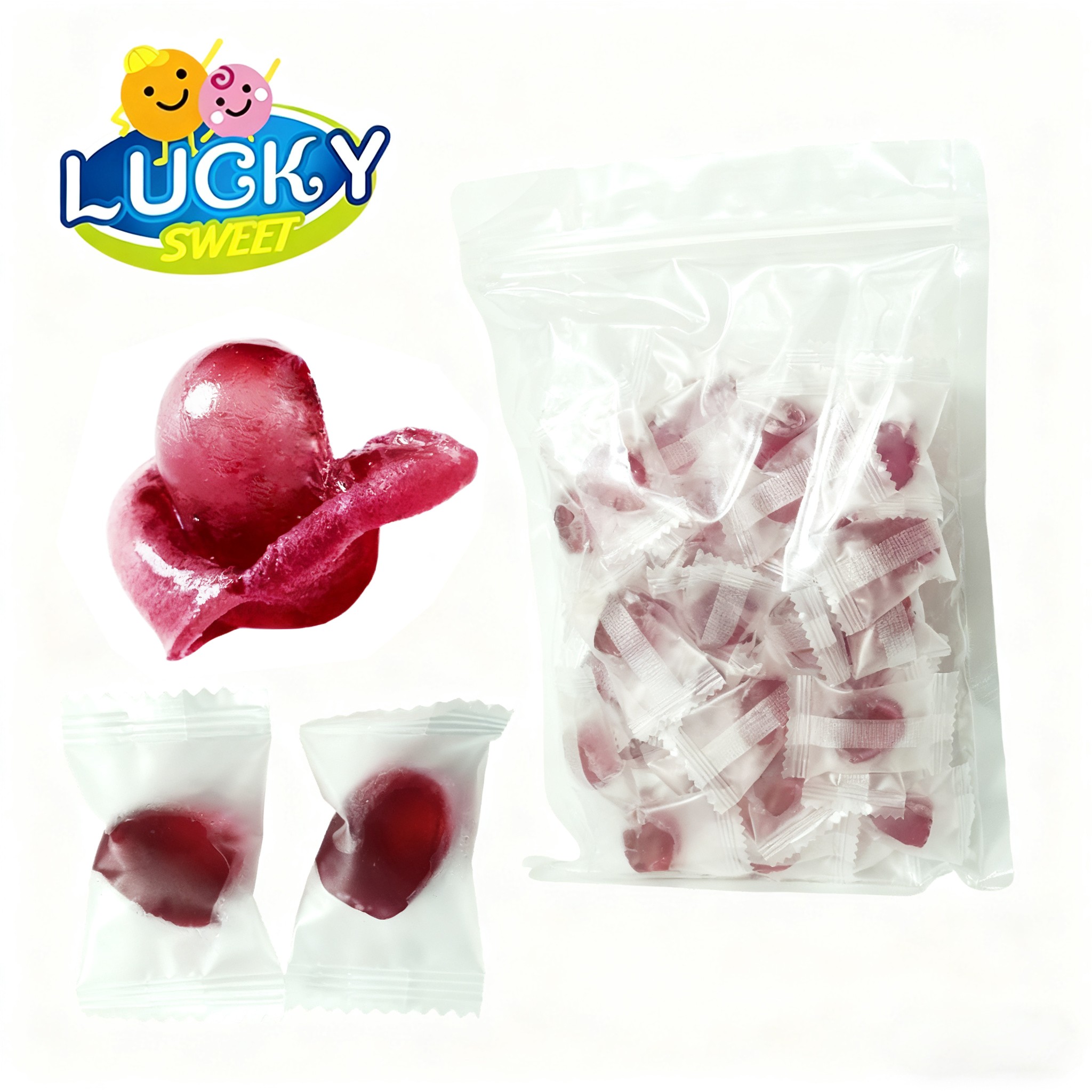 Grape gummy candy peel candy