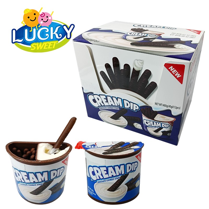 40G Cream chocolate stick with milk jam