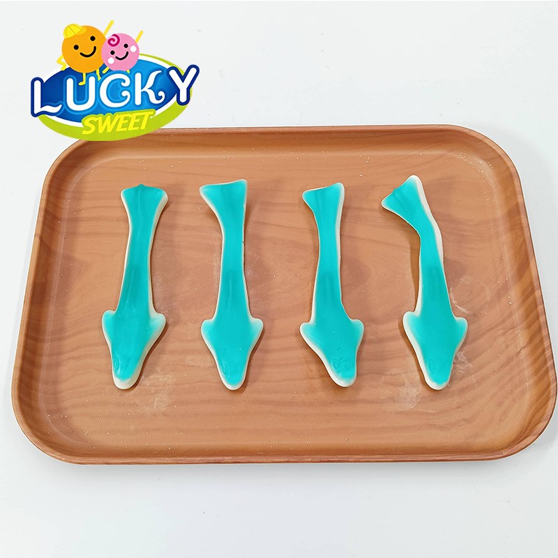 Dolphin-shaped sour gummies