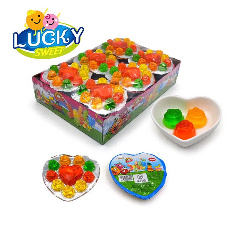 Heart-shaped jelly candy