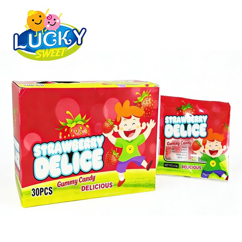 Strawberry-shaped gummies