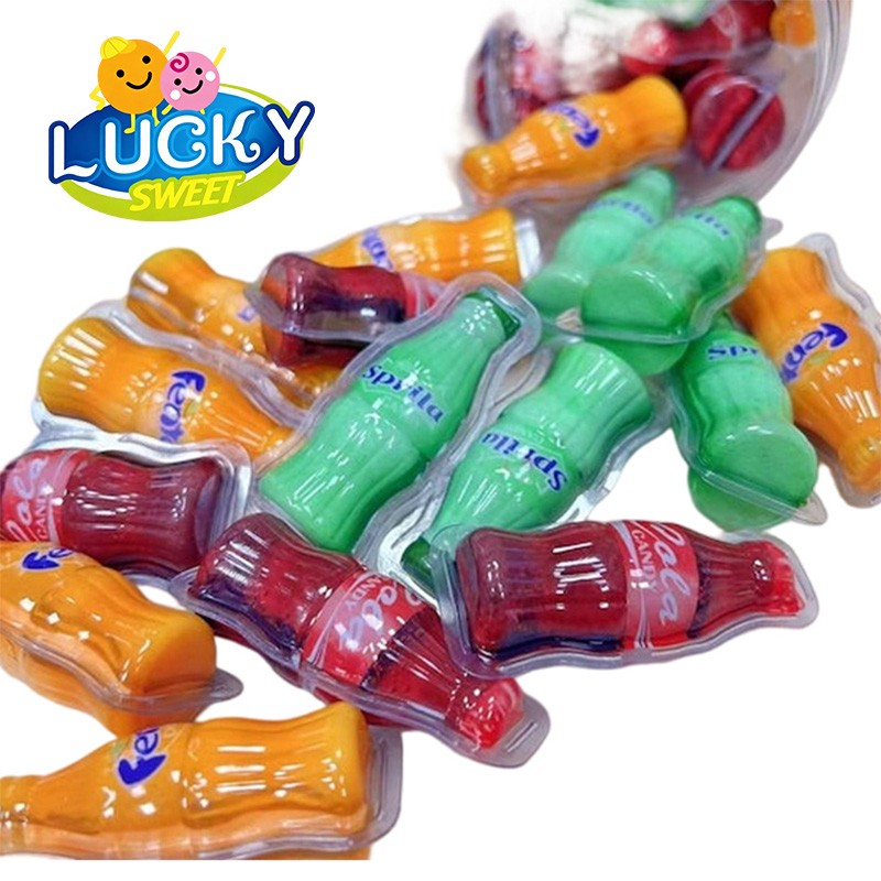 Soda bottle shaped gummies