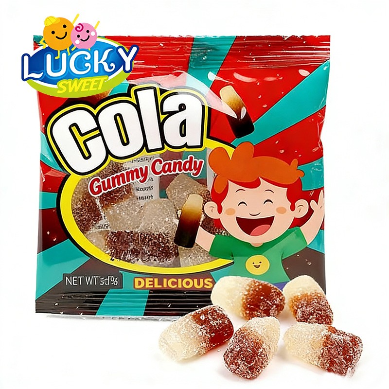 Cola-flavored gummy candy