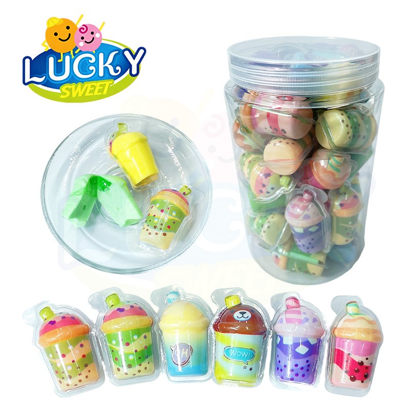 Bubble tea cup-shaped gummy candy