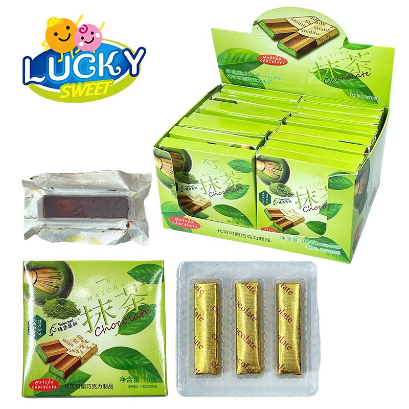 Matcha chocolate bar, box pack