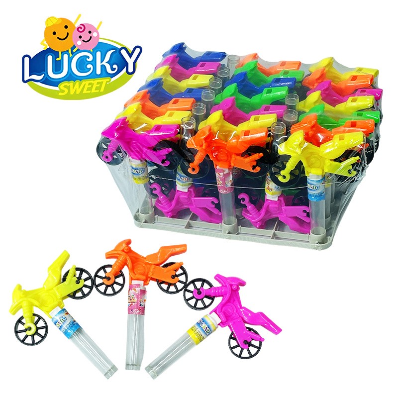 Motorcycle toy candy press candy