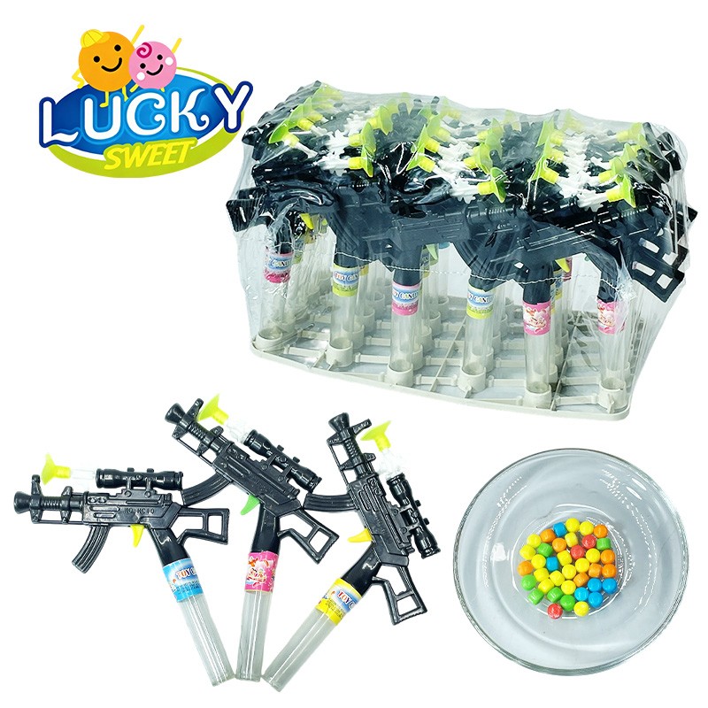 Black gun toy candy press candy