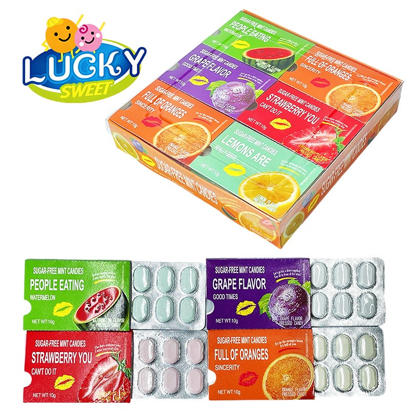 Fruit press candy box press candy lemon flavor