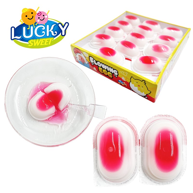 Strawberry liquid jam jelly cup egg jelly flowing egg