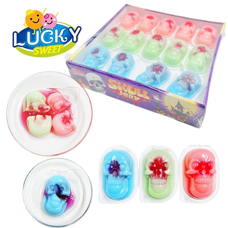 Skull Jelly liquid Jam fruit jelly strawberry and blueberry