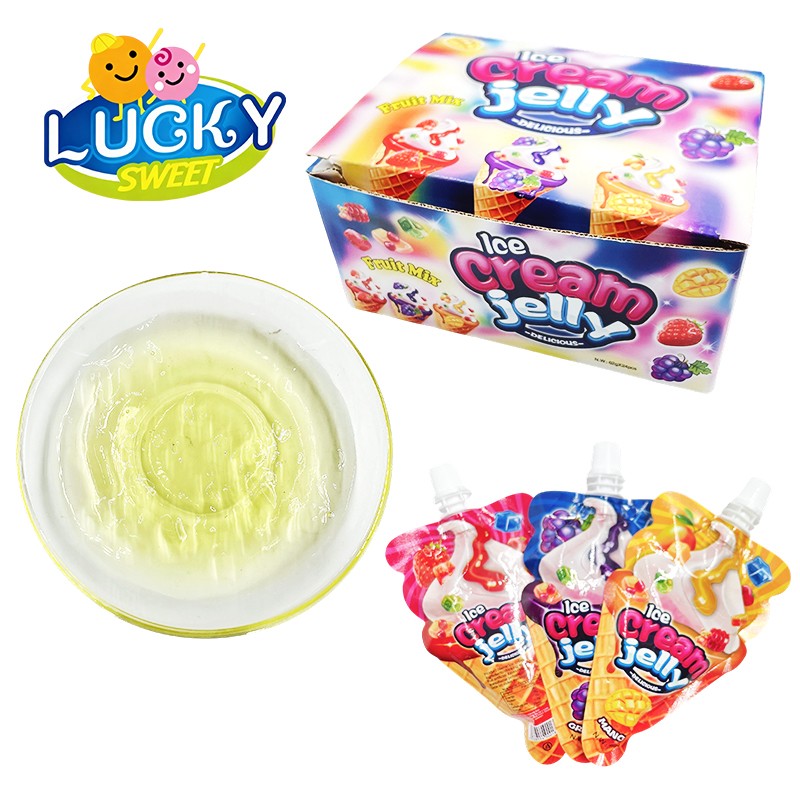Ice cream jelly juice fruit mix candy