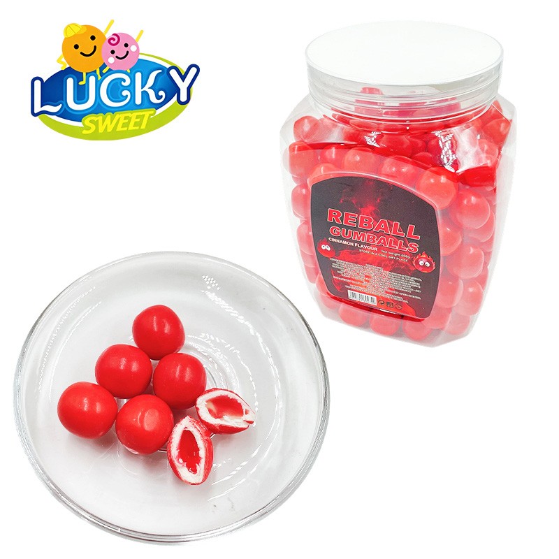 Cinnamon flavor bubble gum balls sandwich jam