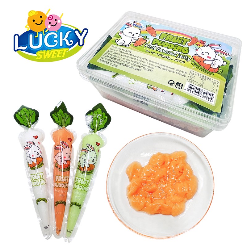 Carrot jelly fruit taste jelly candy fruit jelly pudding