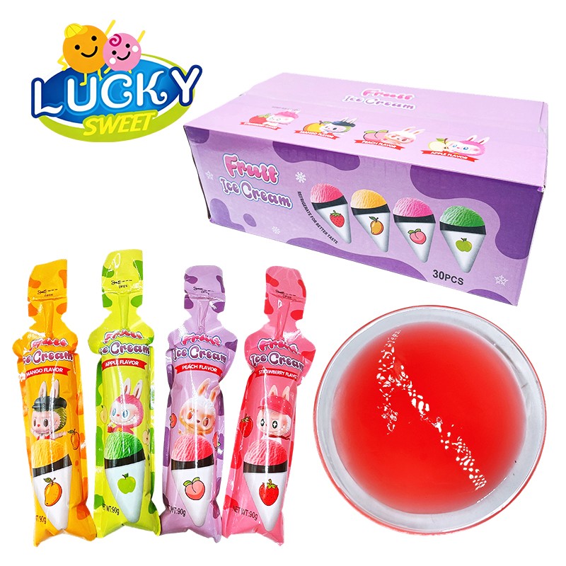 Fruit jelly ice cream flavor jelly