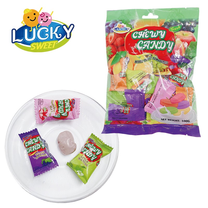 Fruit-flavored soft candies