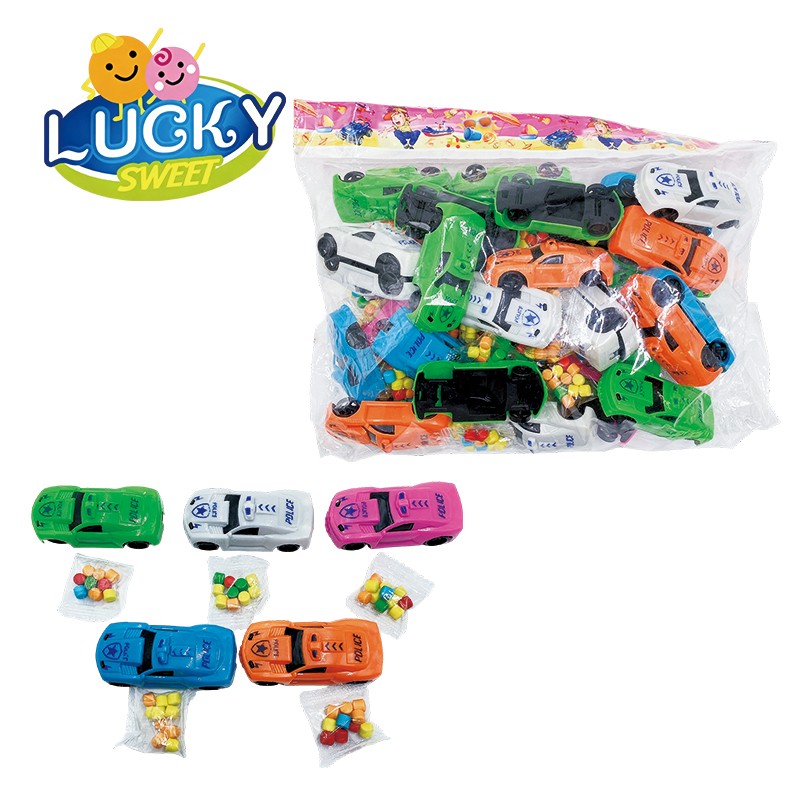 Police car-shaped pressed candy
