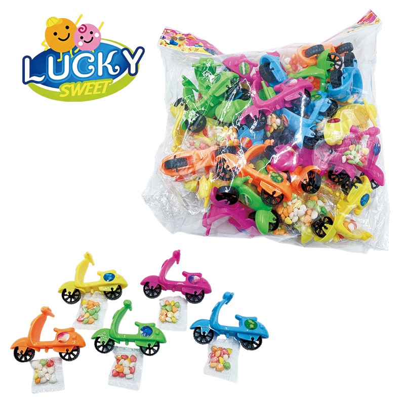 Motorcycle-shaped pressed candy toys
