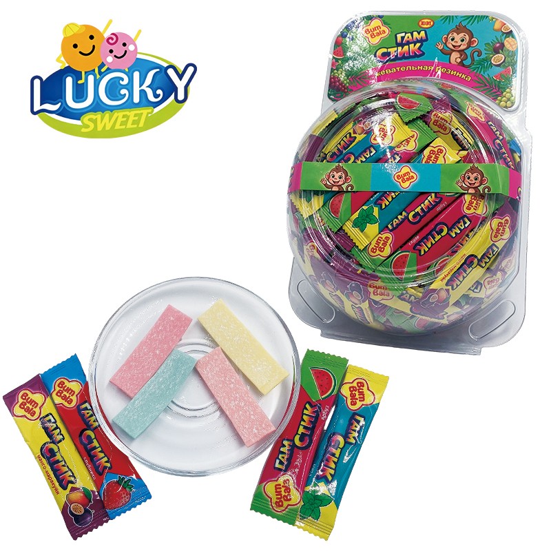 Ball-shaped bubble gum