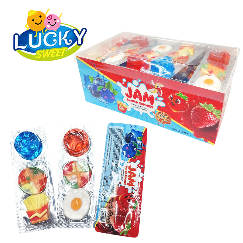 Pizza-flavored gummy candy