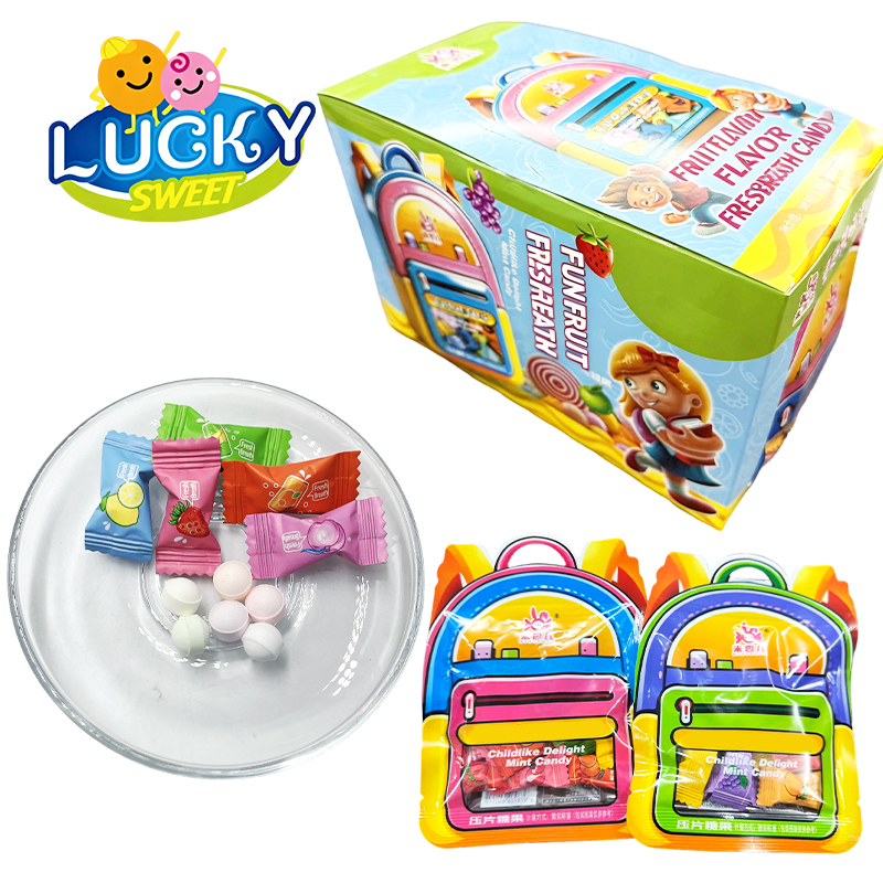 Schoolbag-shaped breath mints
